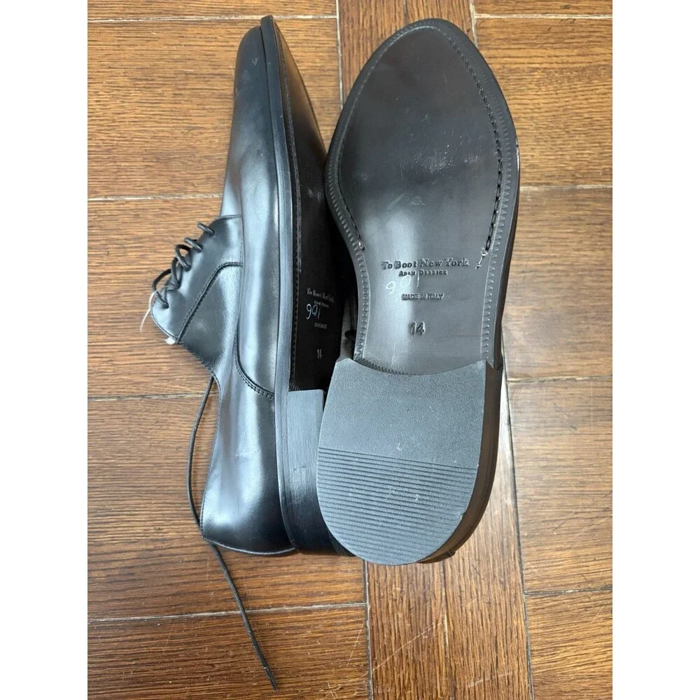 To Boot New York Adam Derrick  Black Leather Dress Cap-toe Shoes - Size 14 NWOT